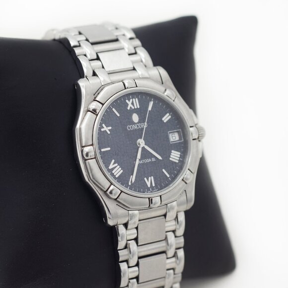 CONCORD Saratoga SL Stainless Black Dial  Watch - Picture 1 of 6